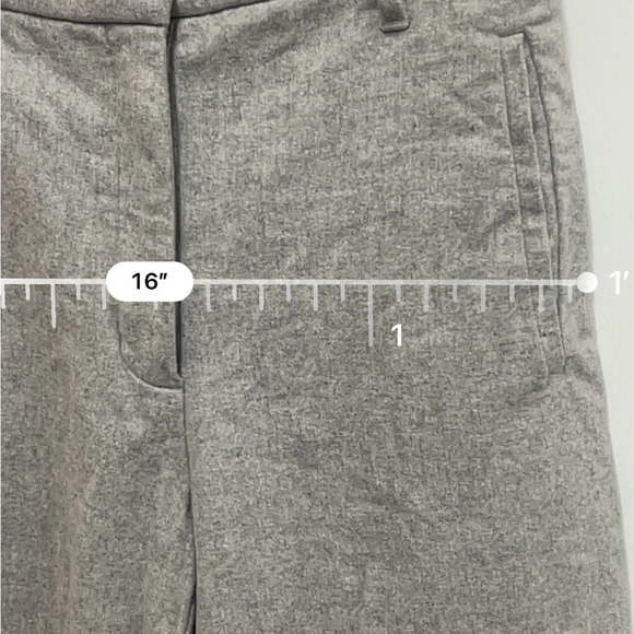 Aritzia Wilfred Jallade Grey Wool Crop Pants Size 2 - Picture 10 of 13